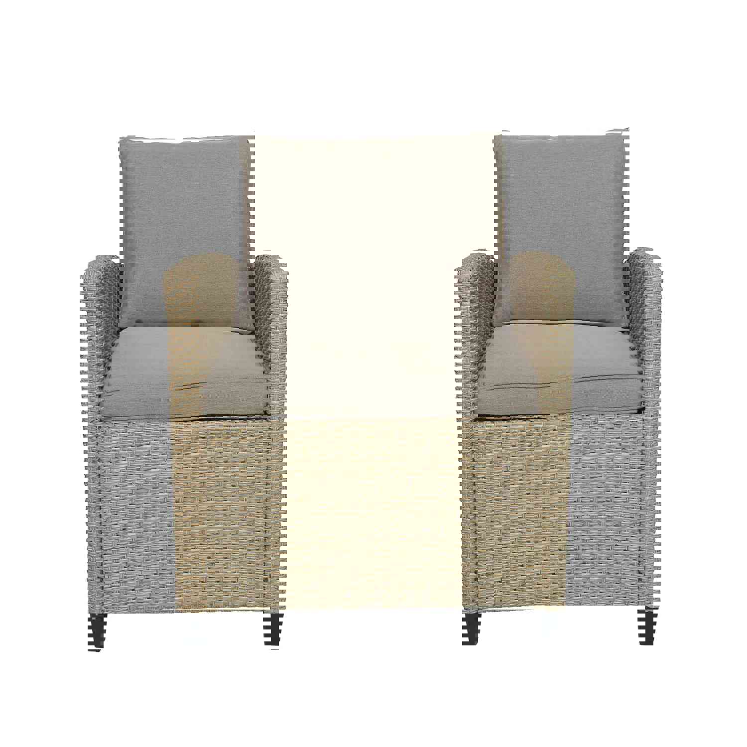 TOPMAX 6-Piece Outdoor Rattan Wicker Set for Patio, Garden, and Backyard