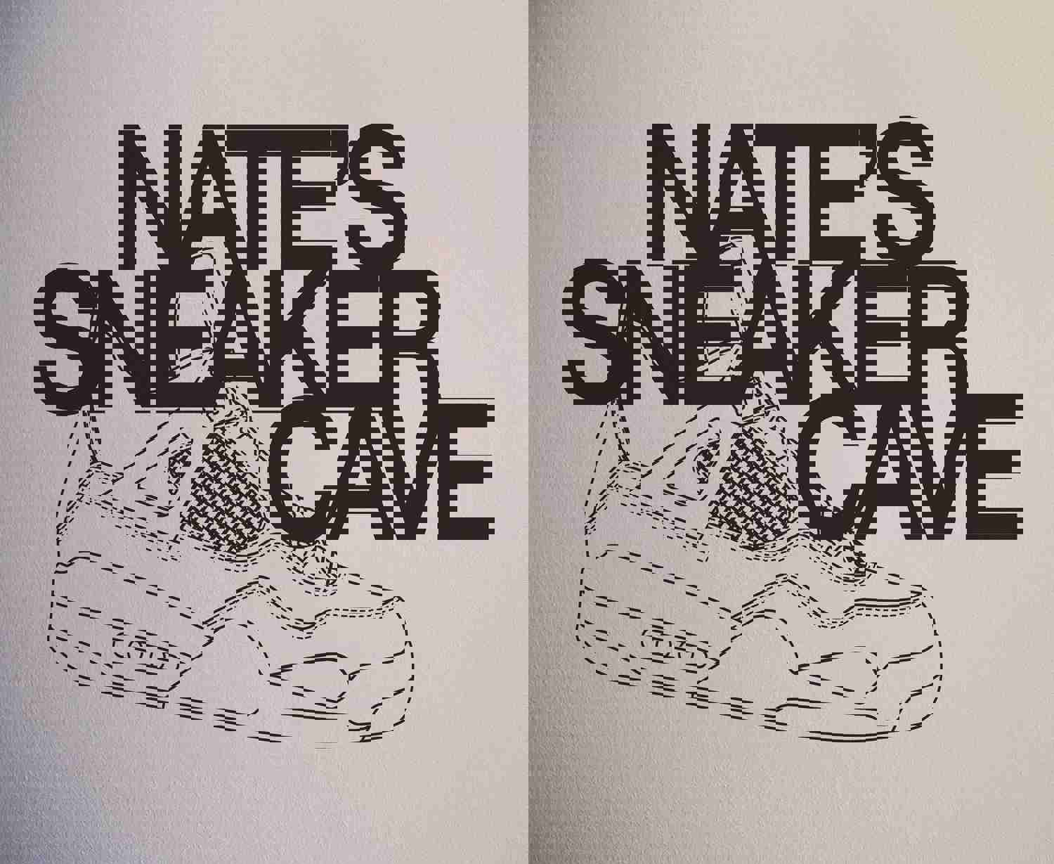 Custom Personalized Name Sneaker Cave Wall Decal Sticker for Sneakerhead Enthusiasts