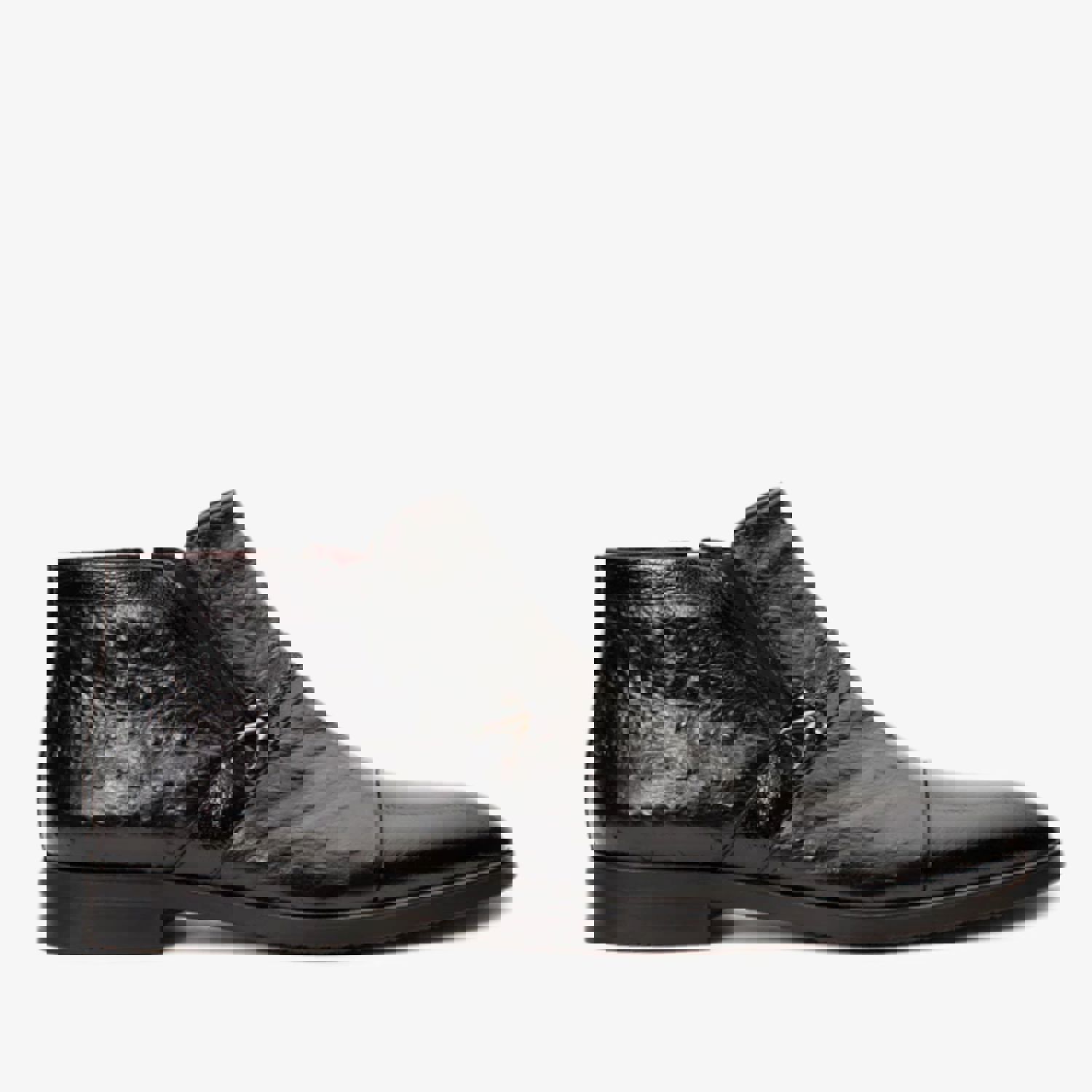 Dallas Black Leather Ankle Zip-Up Dress Boot for Men