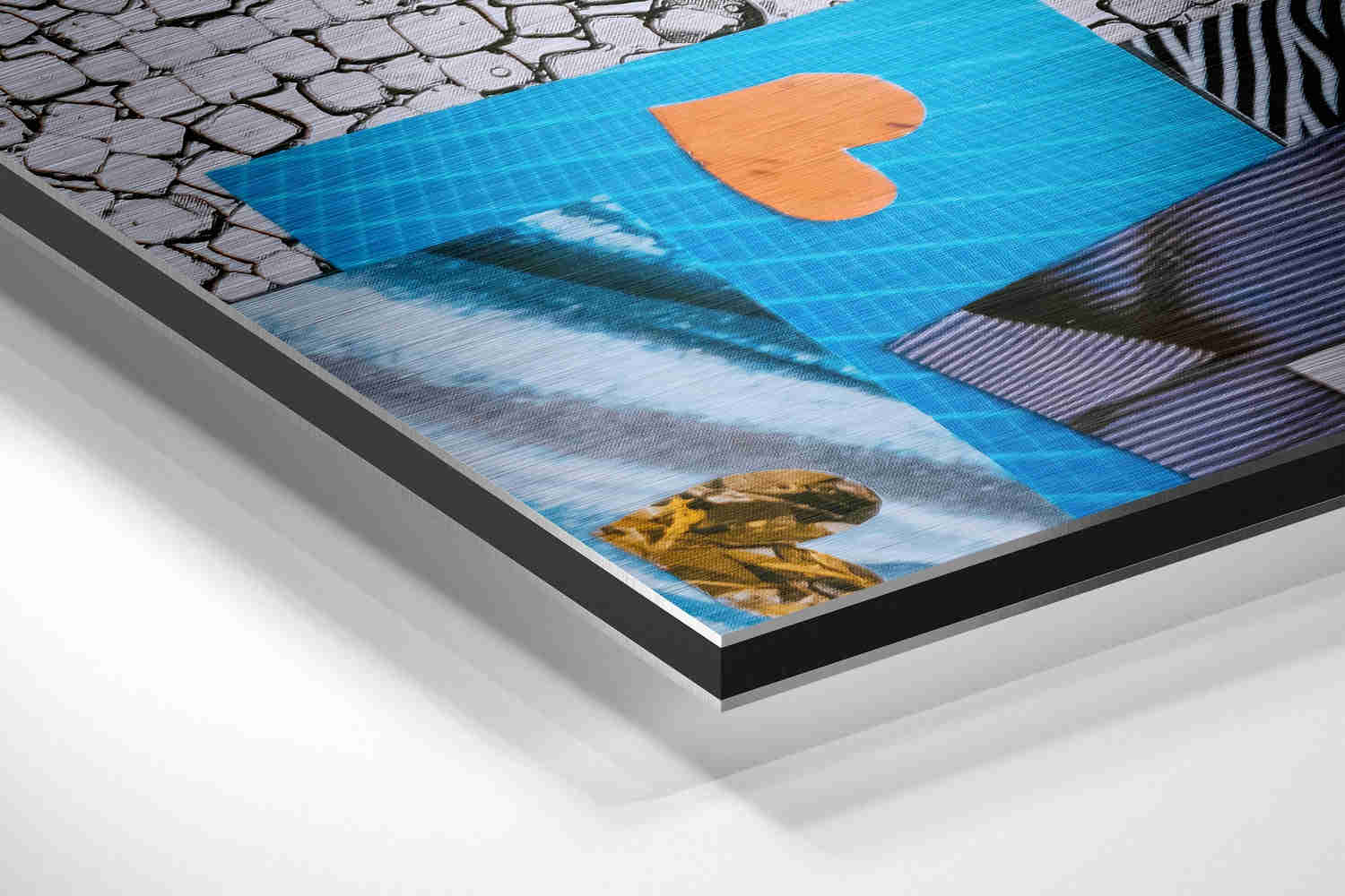 Patchwork Eyes Brushed Aluminium Dibond Wall Art