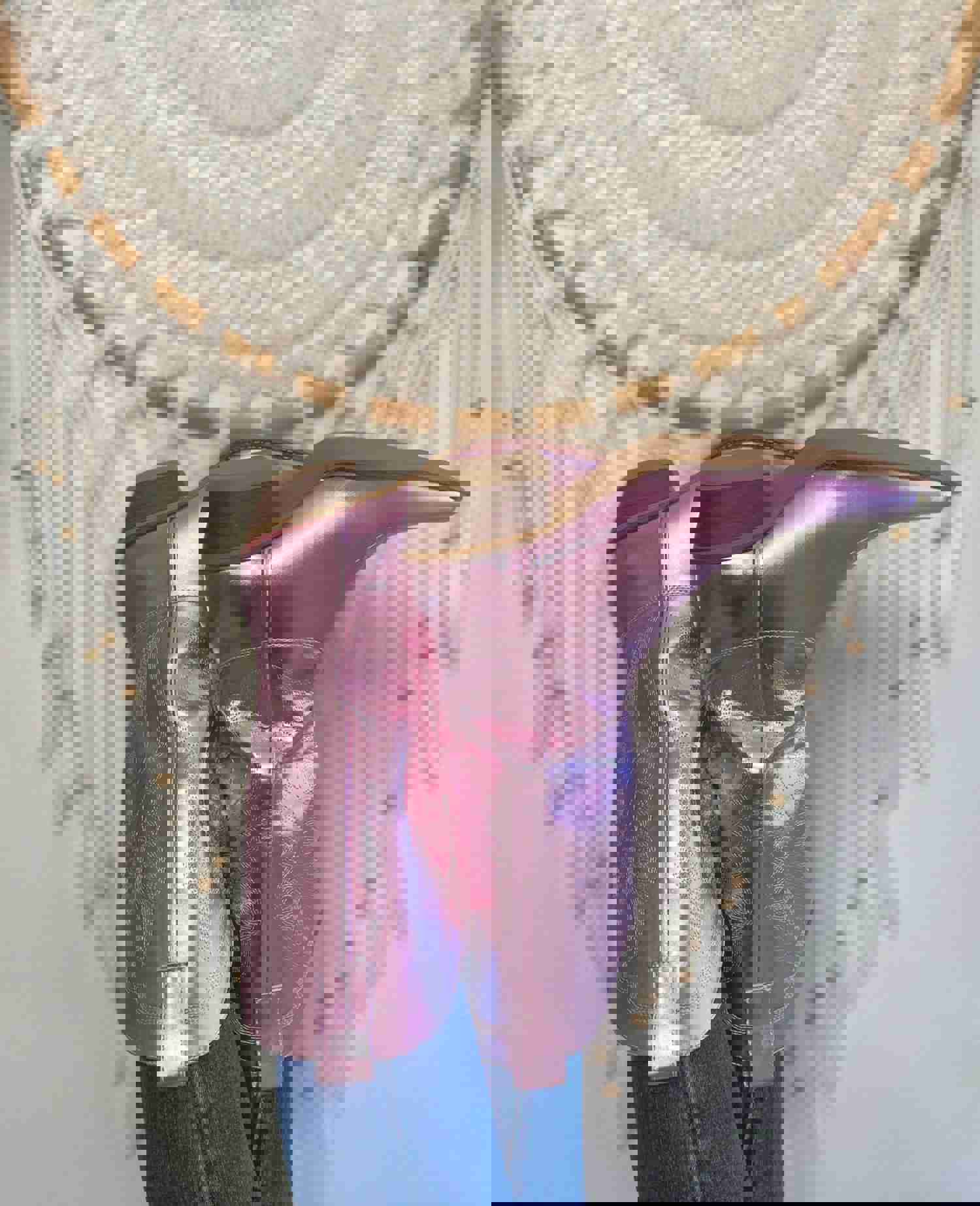 Electric Pink Cowgirl Boots - Barbie Pink Metallic Western Boots