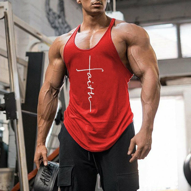 Men's Gym Tank Top - Fitness Sleeveless Vest Shirt for Workouts