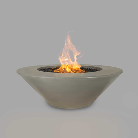 Outdoor Plus Cazo Round Fire Pit in GFRC Concrete with Free Cover