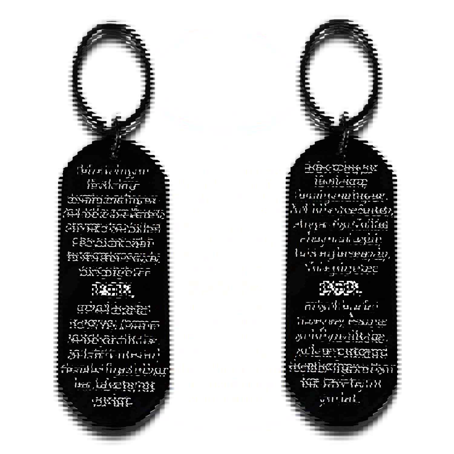 New Dad Gifts Keychain for First Time Fathers - Pregnancy Announcement, Baby Shower, Father's Day, Birthday, Christmas, Valentine's Present