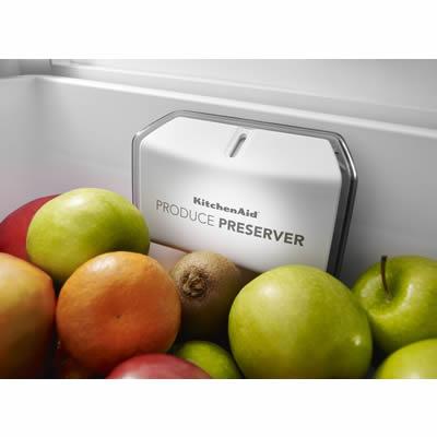 KitchenAid 42-inch, 25.5 cu.ft. Side-by-Side Built-in Refrigerator with Interior Ice Maker KBSN602EBS