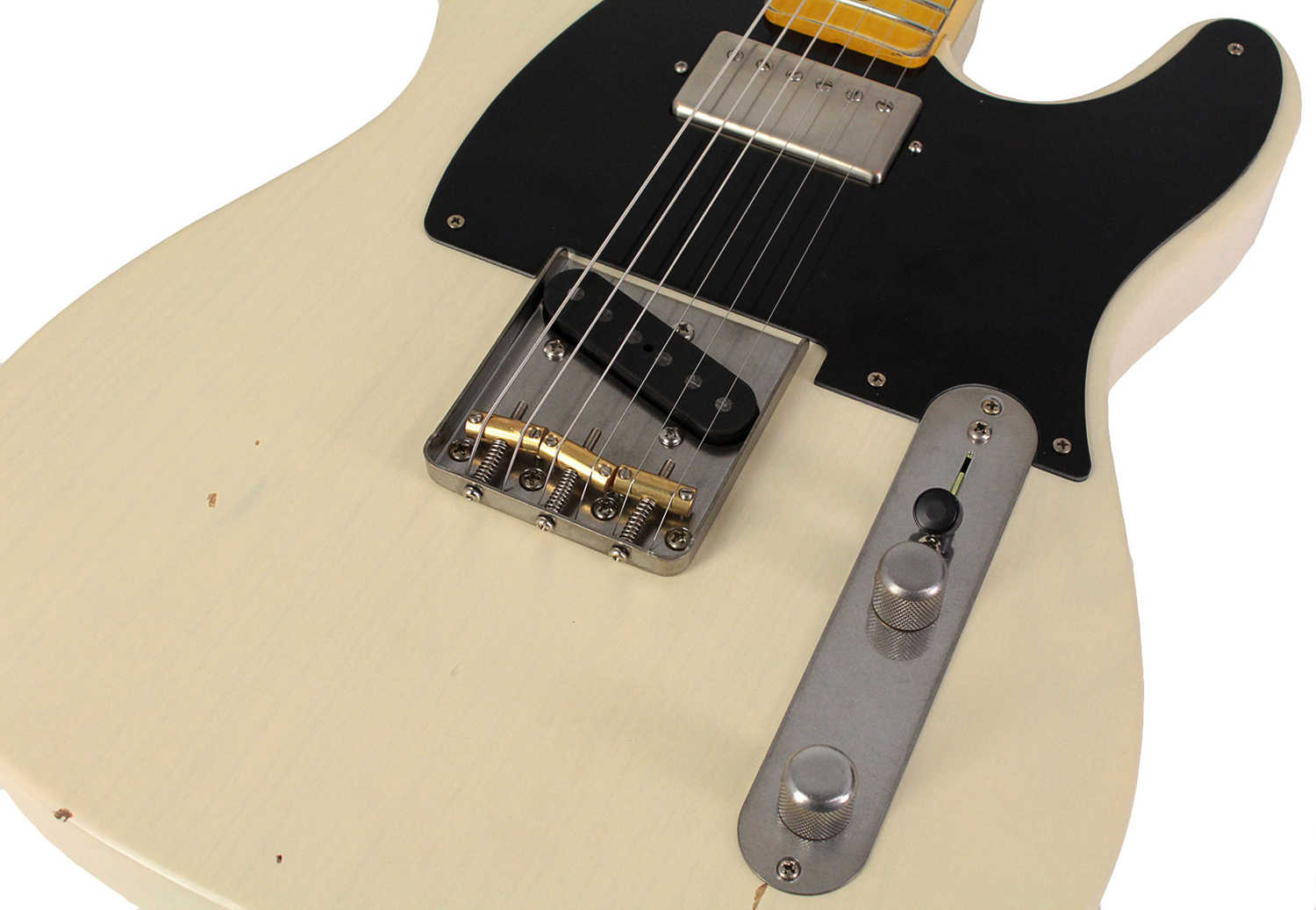 Nash T-52 Guitar, Mary Kaye White, Humbucker, Light Aging