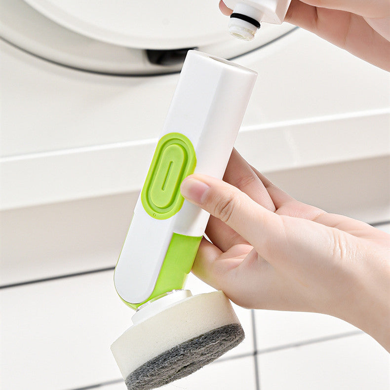 Multi-Functional Long-Handle Liquid-Filled Cleaning Brush with Dispenser