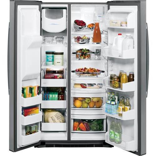 GE Profile 36-inch, 25.3 cu. ft. Side-by-Side Refrigerator with Ice and Water PSE25KSHSS