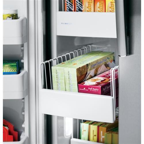 GE Profile 36-inch, 25.3 cu. ft. Side-by-Side Refrigerator with Ice and Water PSE25KSHSS