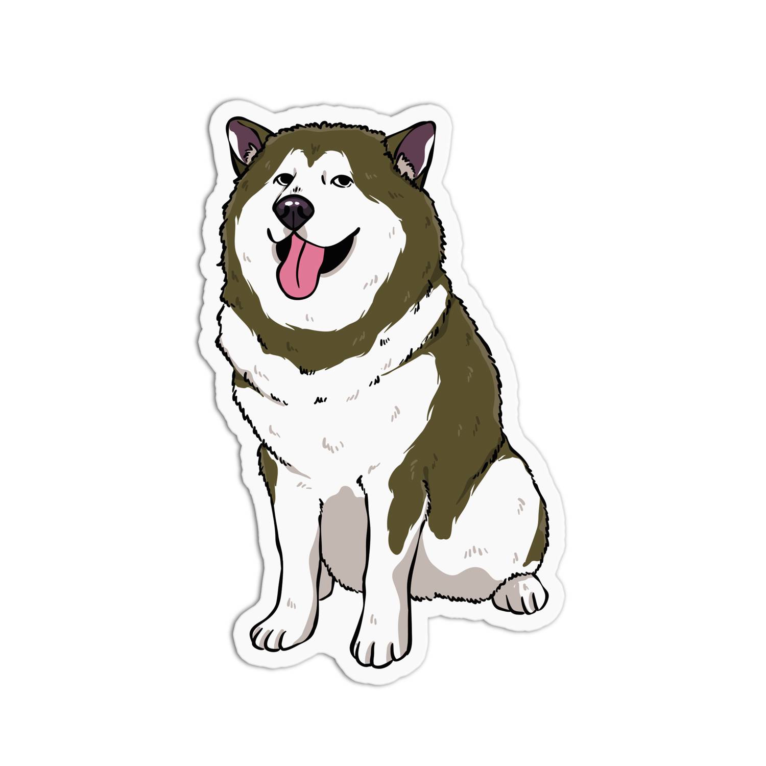 Alaskan Malamute Dog Sticker - Waterproof & Durable