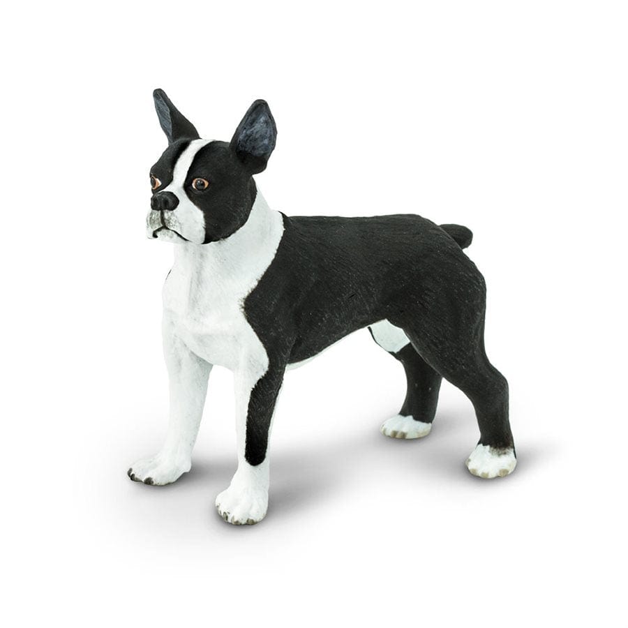 Boston Terrier Toy Figurine - Hand Painted & Realistic Detail