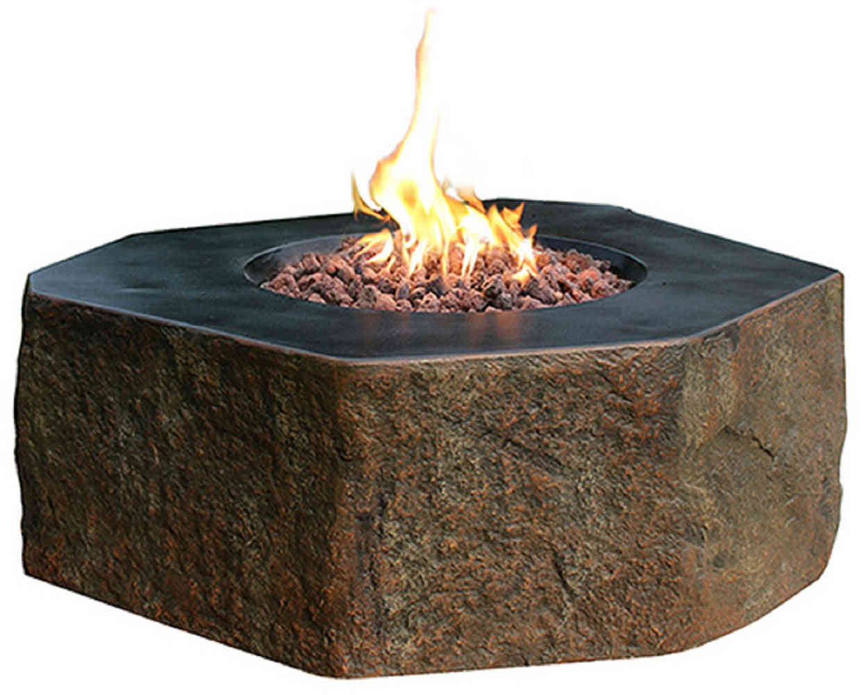 Columbia Outdoor Fire Pit Table with Cover - Multi-Season Use
