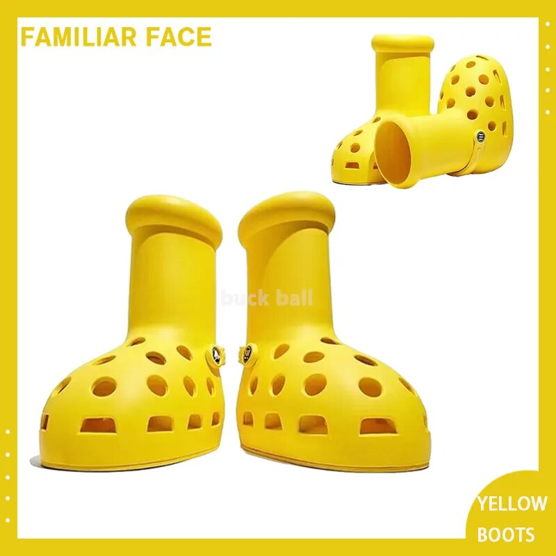 Big Yellow Boots Anime Peripheral Extra Large Boots for Outdoor Fashion