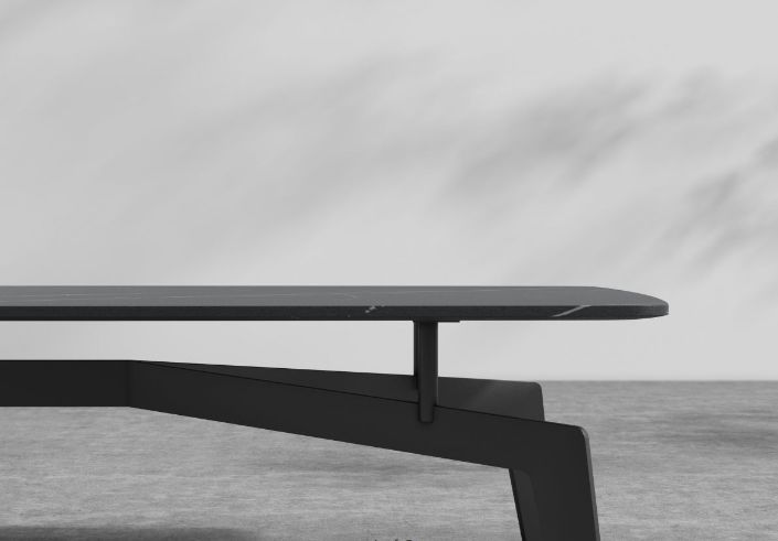 Evelyn Coffee Table - Rectangular with Marble Look Ceramic Top