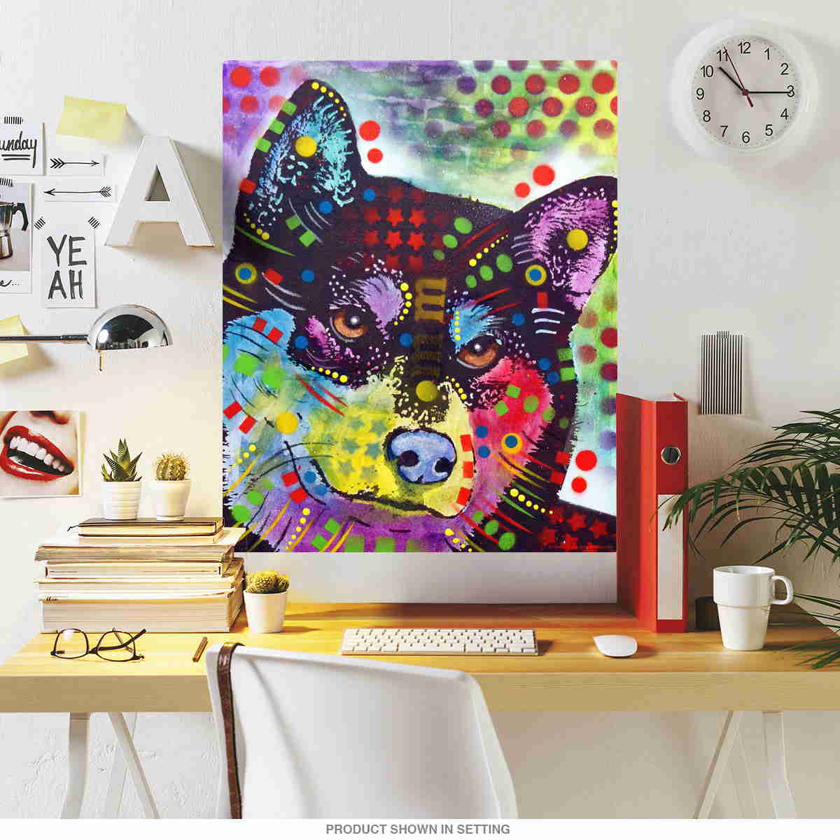 Dean Russo Style Shiba Inu Dog Wall Decal - Premium Removable Art