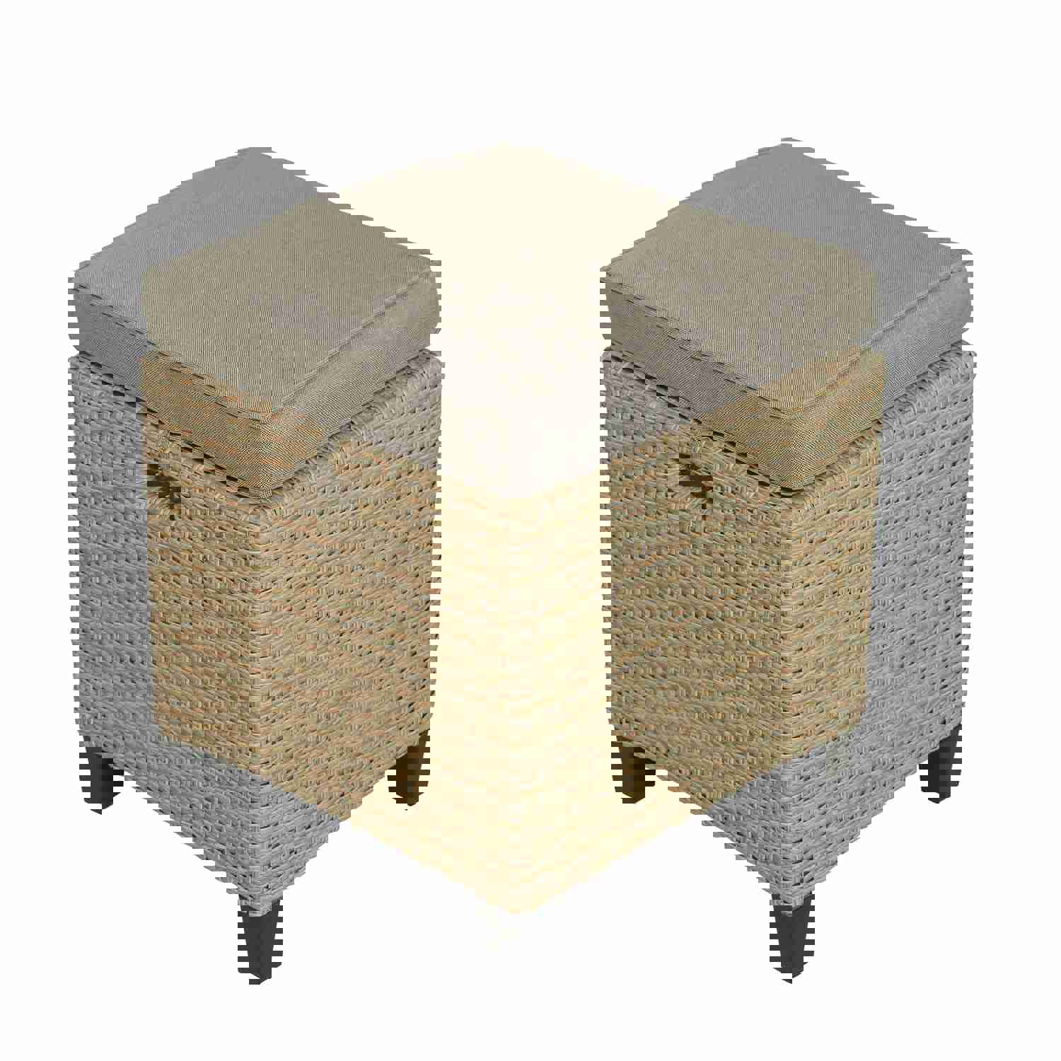 TOPMAX 6-Piece Outdoor Rattan Wicker Set for Patio, Garden, and Backyard