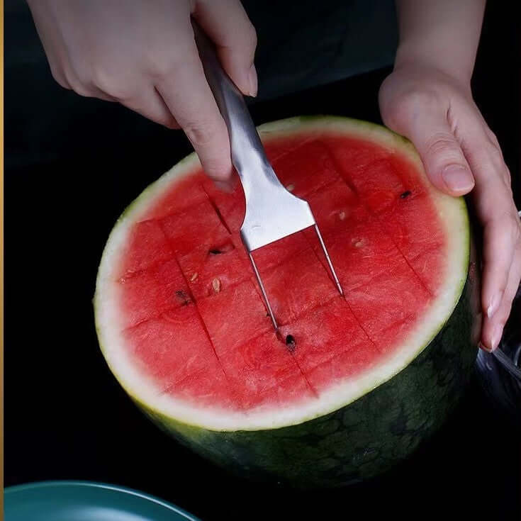 2 In 1 Watermelon Fork Slicer - Stainless Steel Multi-purpose Kitchen Tool