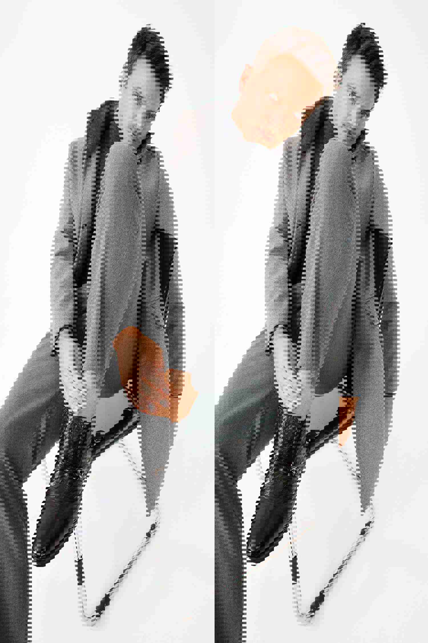 Dallas Black Leather Ankle Zip-Up Dress Boot for Men