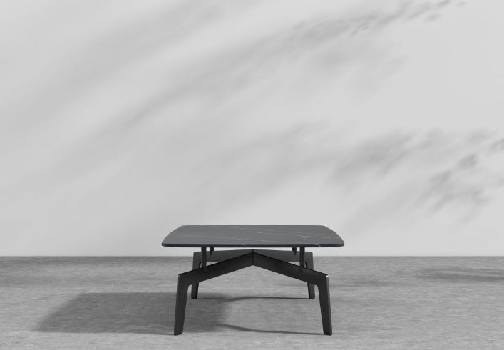 Evelyn Coffee Table - Rectangular with Marble Look Ceramic Top