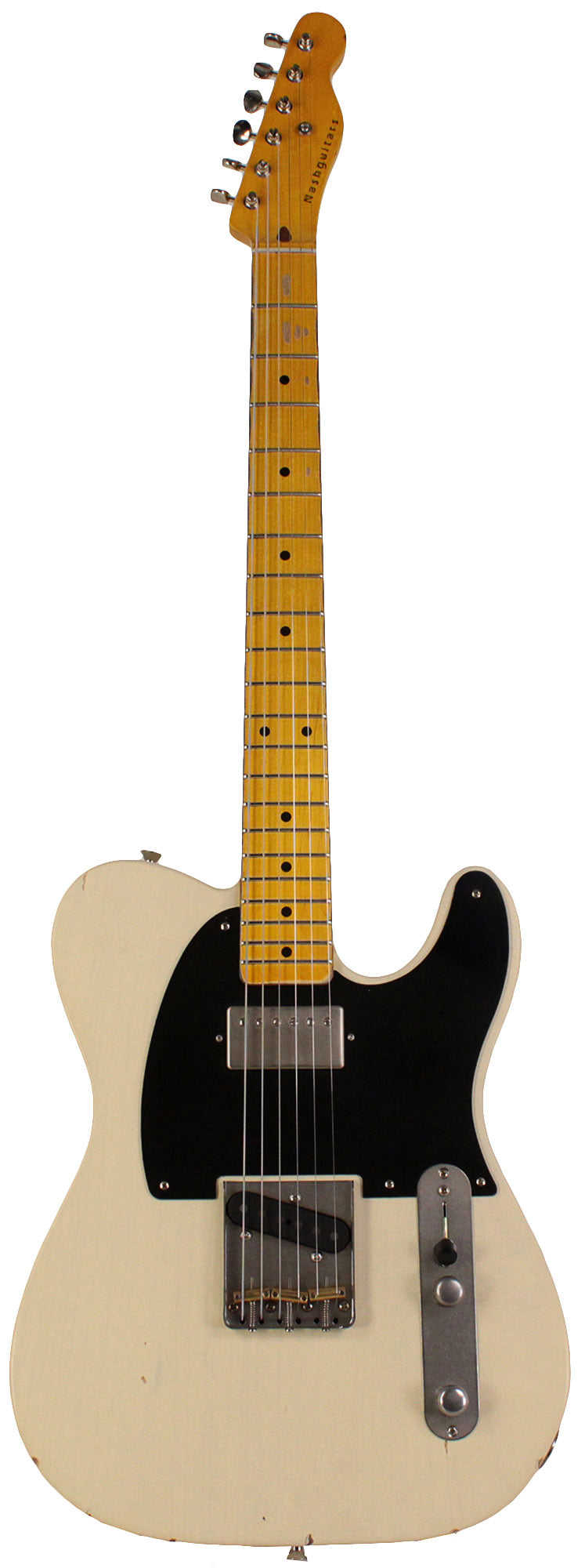 Nash T-52 Guitar, Mary Kaye White, Humbucker, Light Aging