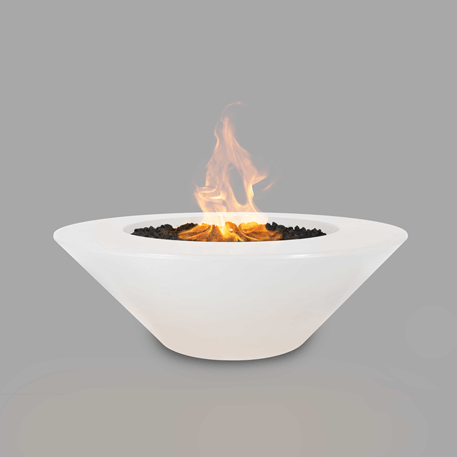 Outdoor Plus Cazo Round Fire Pit in GFRC Concrete with Free Cover