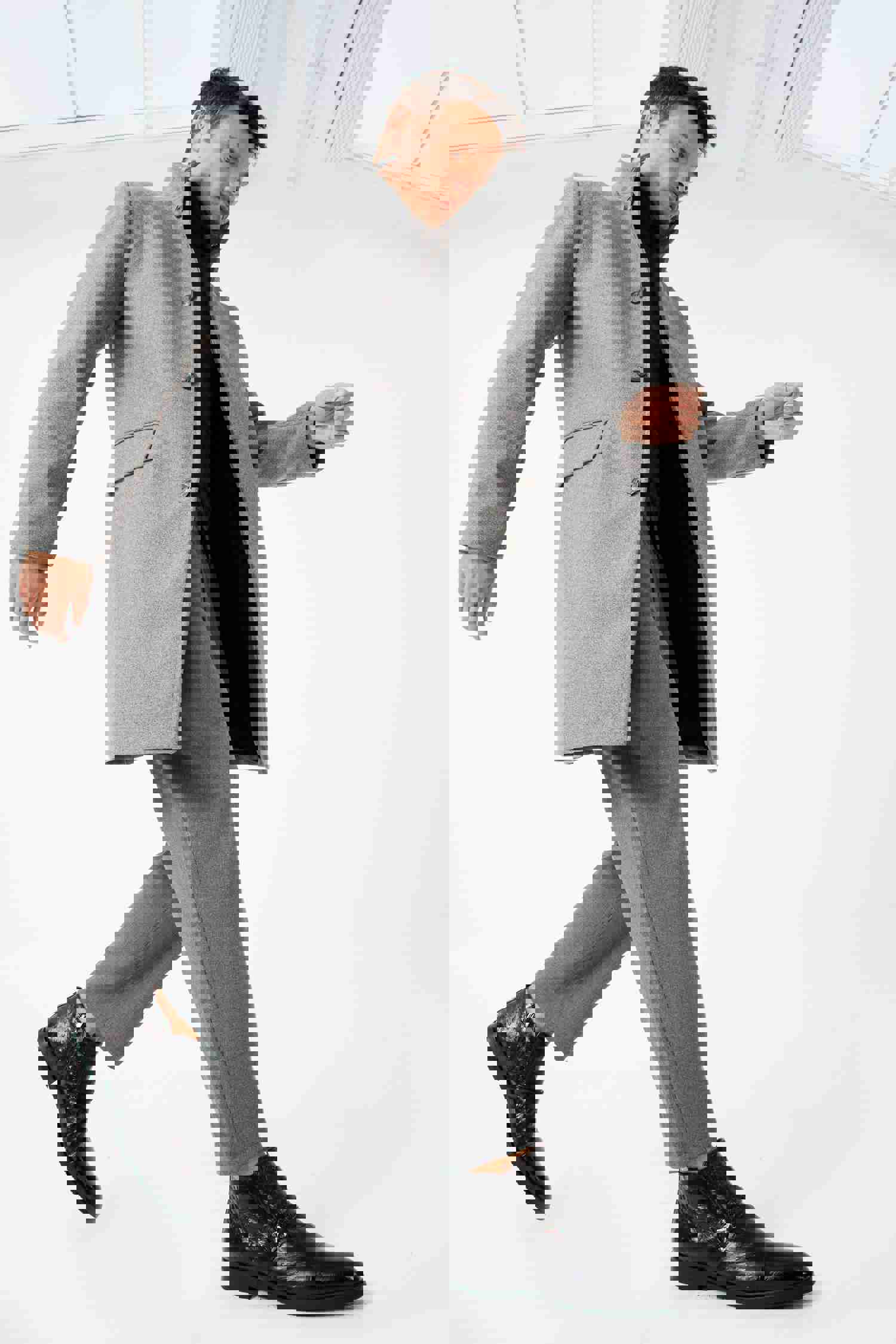 Dallas Black Leather Ankle Zip-Up Dress Boot for Men