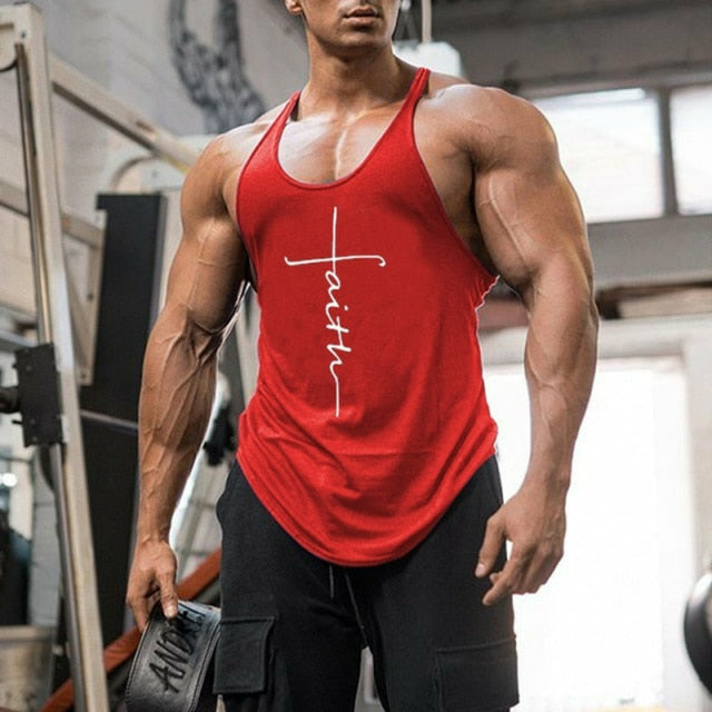 Men's Gym Tank Top - Fitness Sleeveless Vest Shirt for Workouts