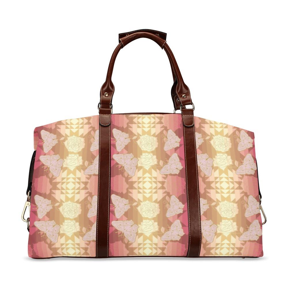 Butterfly and Roses Geometric Classic Travel Bag