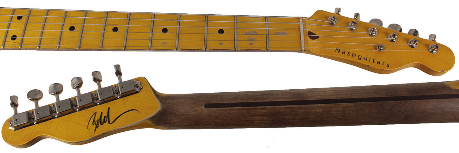 Nash T-52 Guitar, Mary Kaye White, Humbucker, Light Aging
