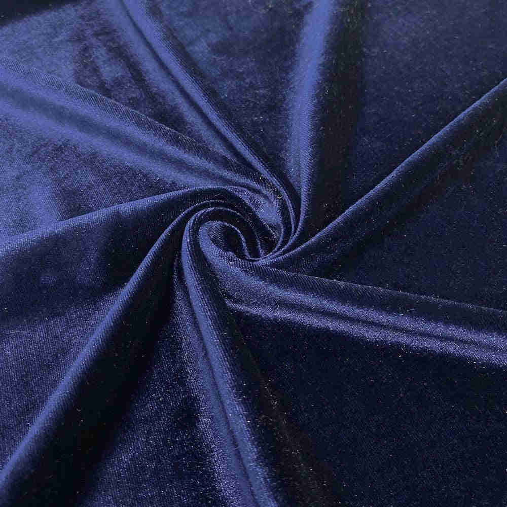 Stretch Velvet Fabric - Navy Blue - 60" Wide for Sewing, Apparel, and Crafts