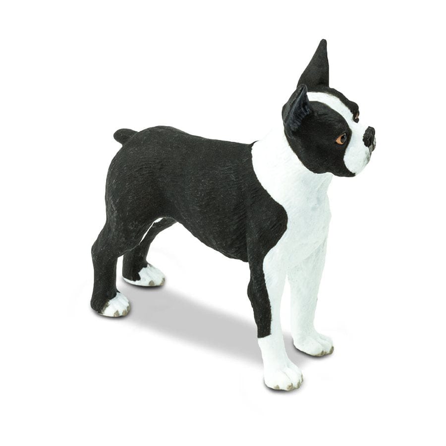 Boston Terrier Toy Figurine - Hand Painted & Realistic Detail