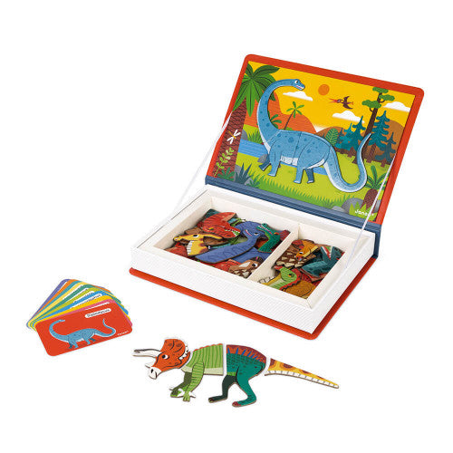 DINOSAURS MAGNETIBOOK - 40 Magnetic Pieces for Creative Play