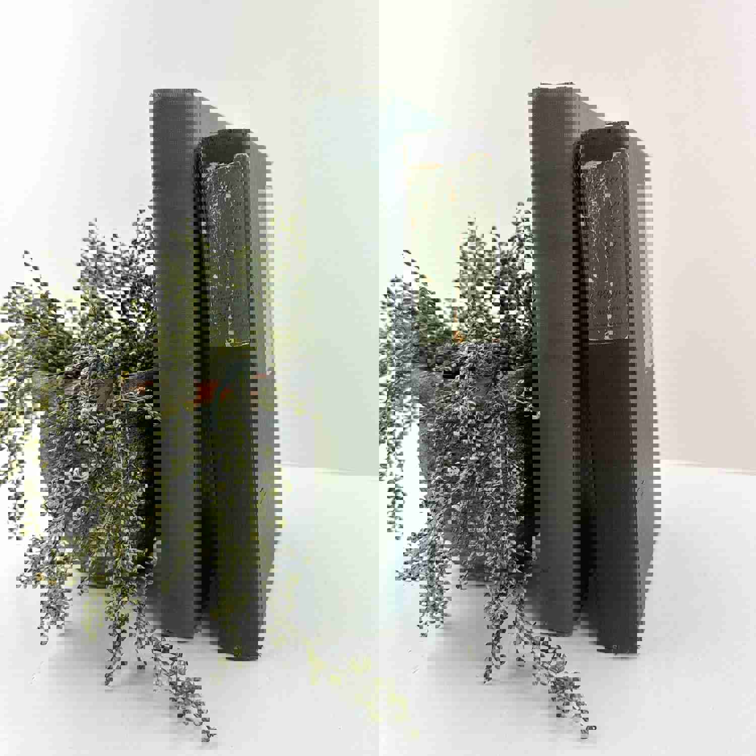 Green Vintage Book Set for Home Decor