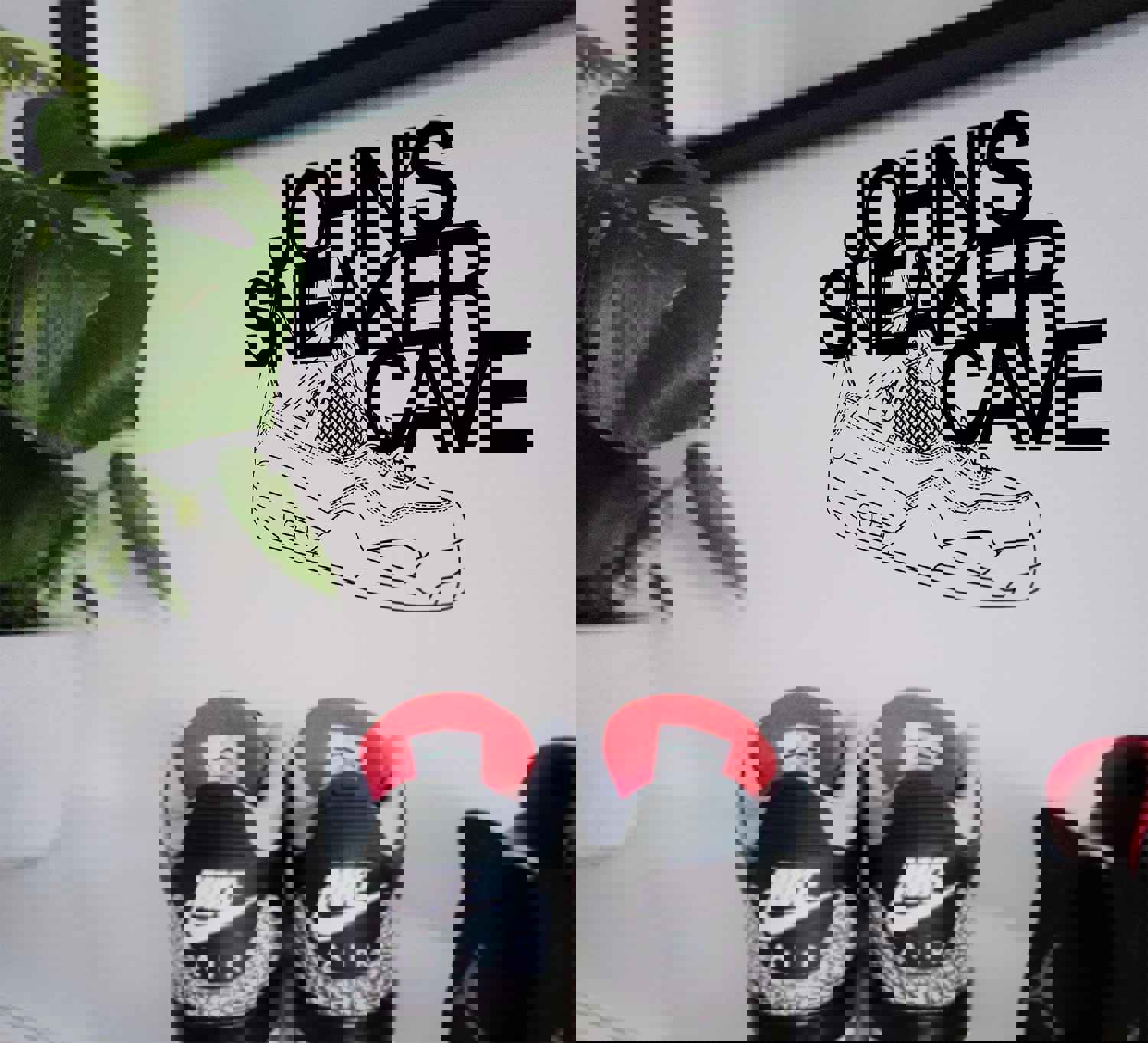 Custom Personalized Name Sneaker Cave Wall Decal Sticker for Sneakerhead Enthusiasts