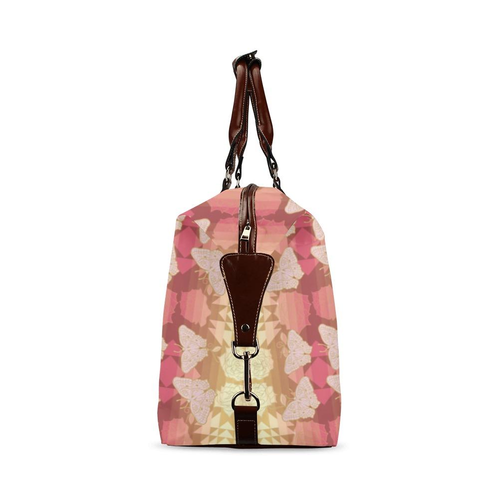 Butterfly and Roses Geometric Classic Travel Bag