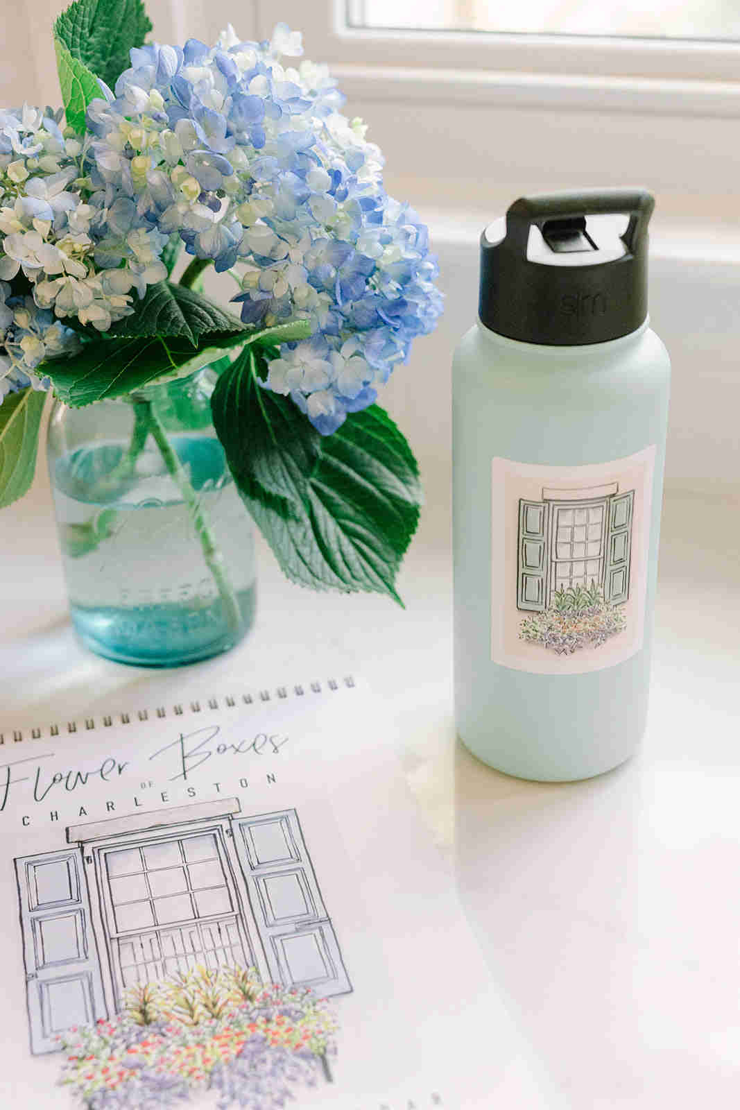 Flower Box Sticker - Glossy Finish, Durable Vinyl, Made in USA