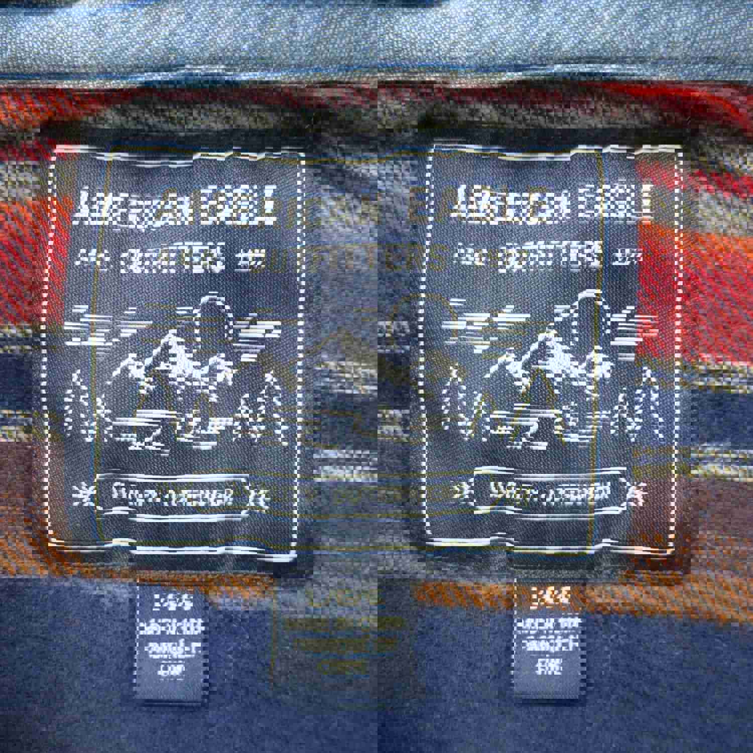 American Eagle Outfitters Men's Striped Pullover Hoodie - Blue Red, Size L