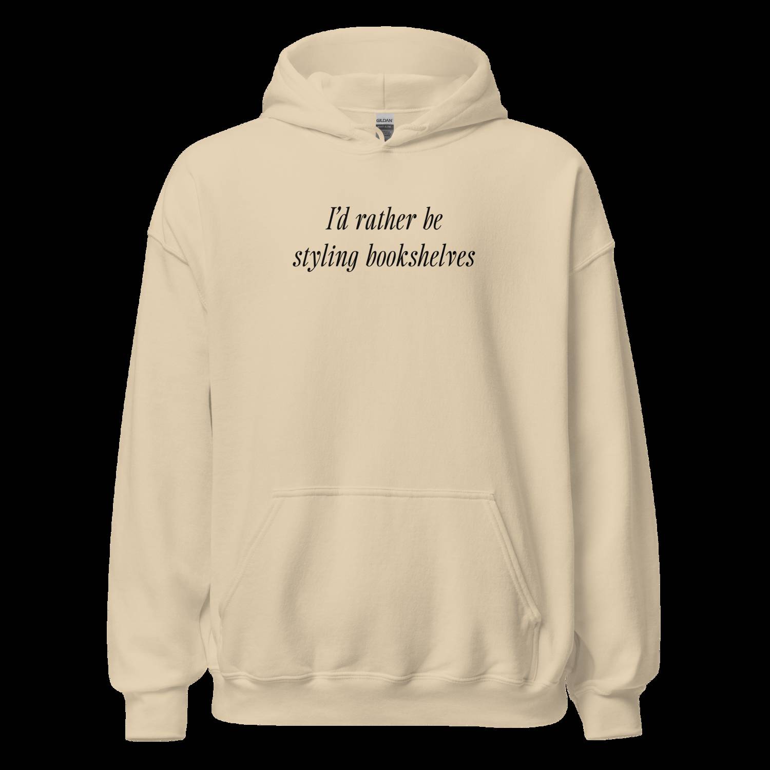 Styling Bookshelves Gildan Hoodie - Sand Color