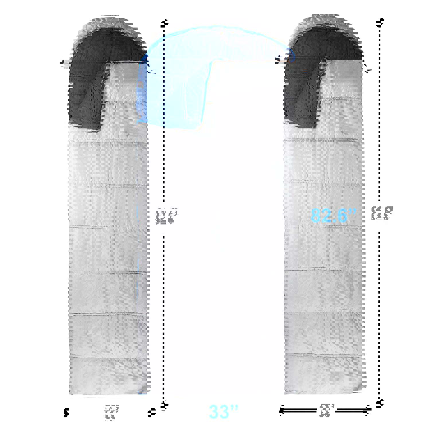 Ultralight 3-Season Sleeping Bag for Hiking, Camping & Outdoor Activities - Includes Compression Bag