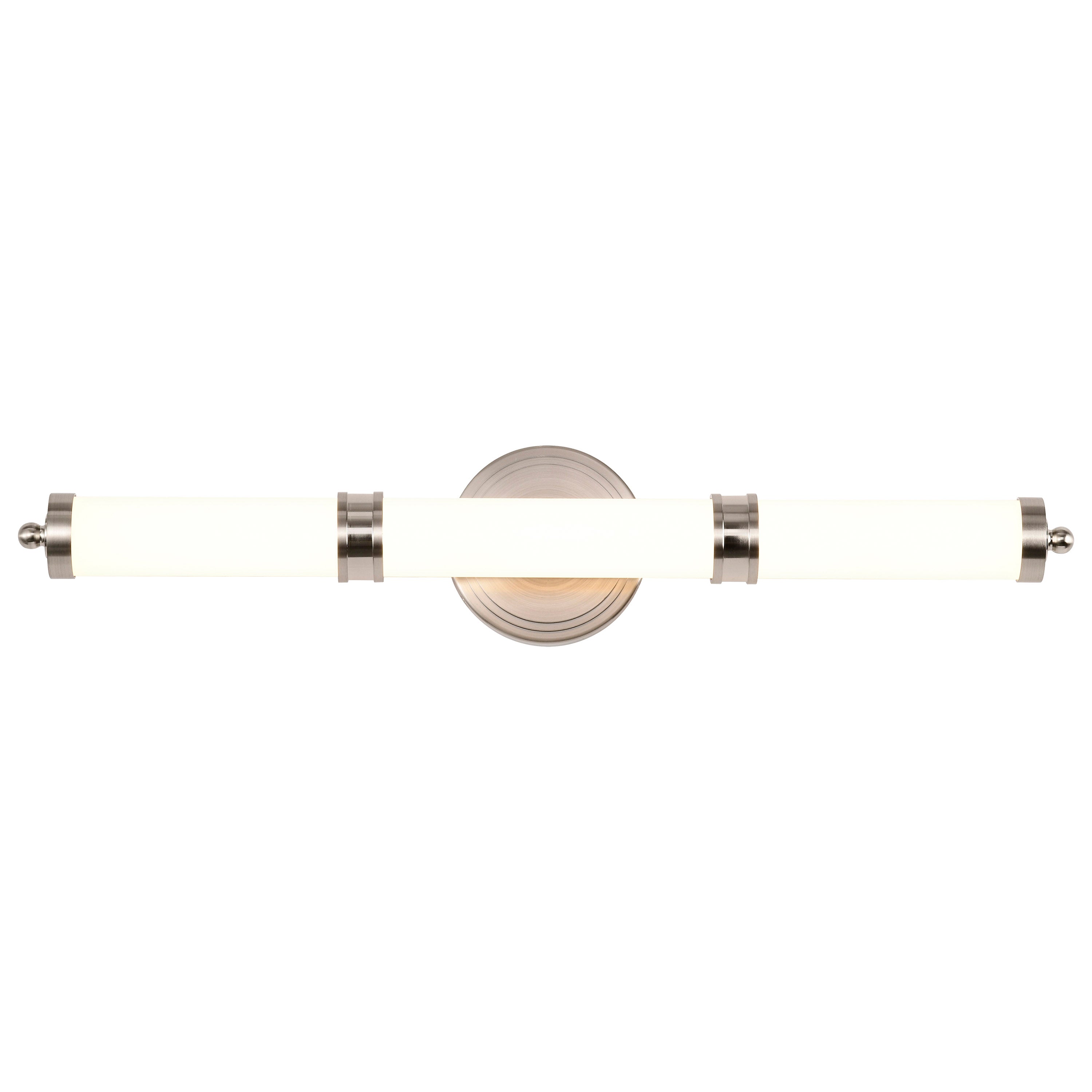 SATCO/NUVO Kagen Medium Vanity LED Light with Brushed Nickel Finish and White Acrylic Lens (62-1535)