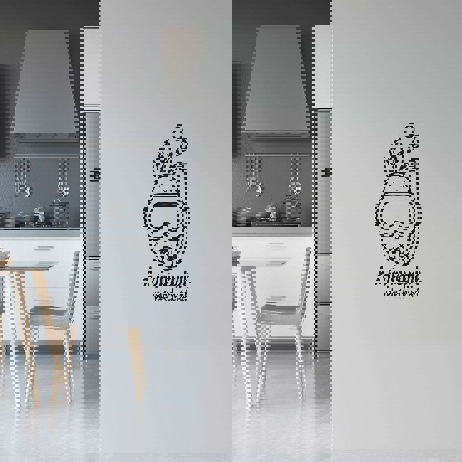 Snorkeling Quotes Vinyl Wall Sticker Wall Decal - Pineapple Sea Quote Snorkeling Snorkel Diving