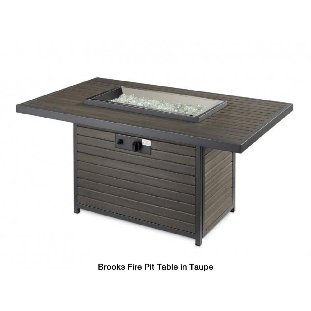 Outdoor GreatRoom Company Brooks 50-Inch Rectangular Gas Fire Pit Table