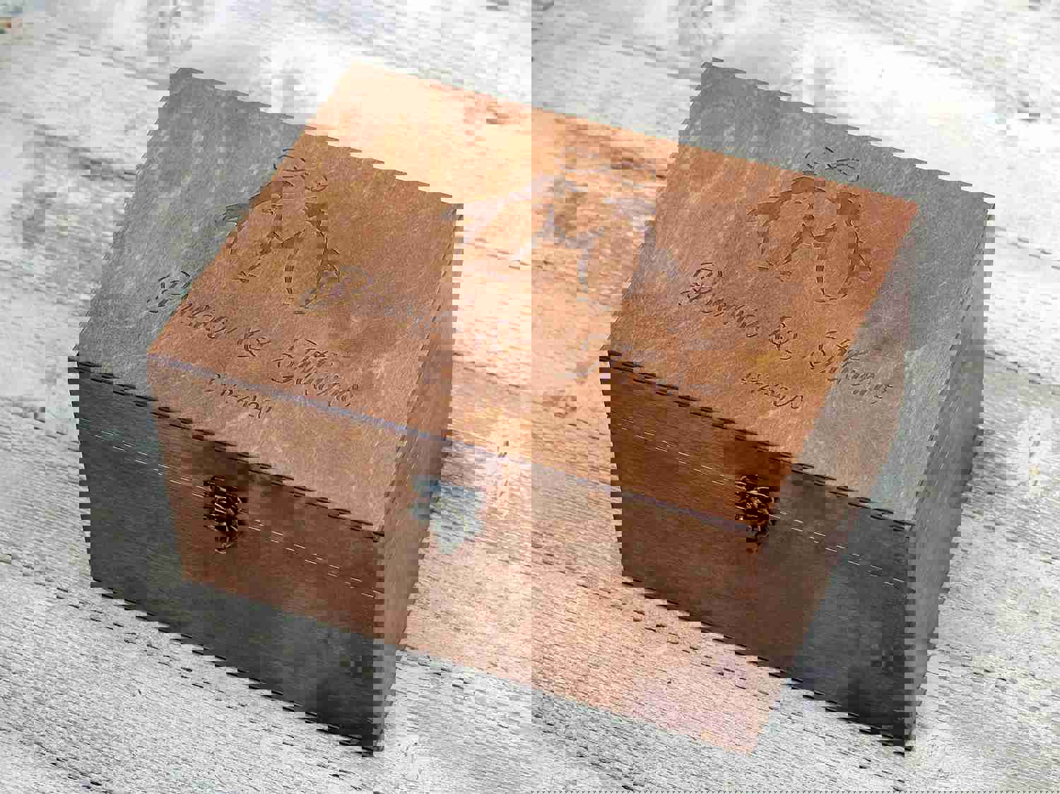 Personalized Wedding Keepsake Box with Custom Image and Text - Perfect Anniversary Gift