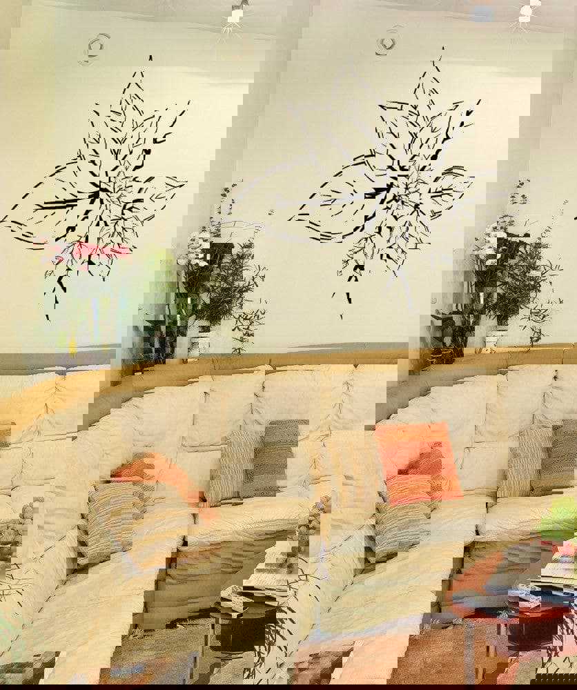 Vinyl Wall Decal Sticker Leaves Growing Out of Wall #1211