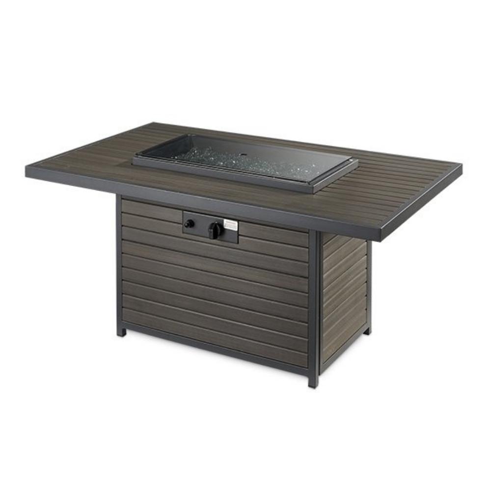Outdoor GreatRoom Company Brooks 50-Inch Rectangular Gas Fire Pit Table