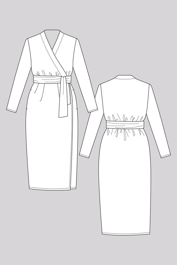 Named Clothing Olivia Wrap Dress Paper Pattern