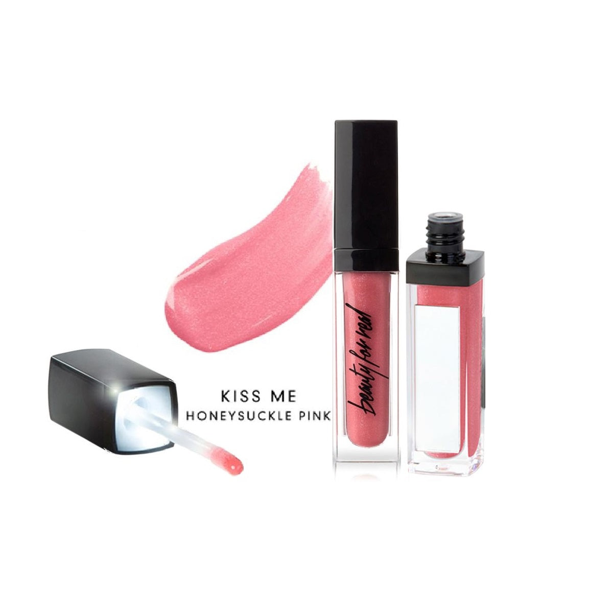 Beauty For Real Liquid Lip Cream or Lip Gloss with Light and Mirror