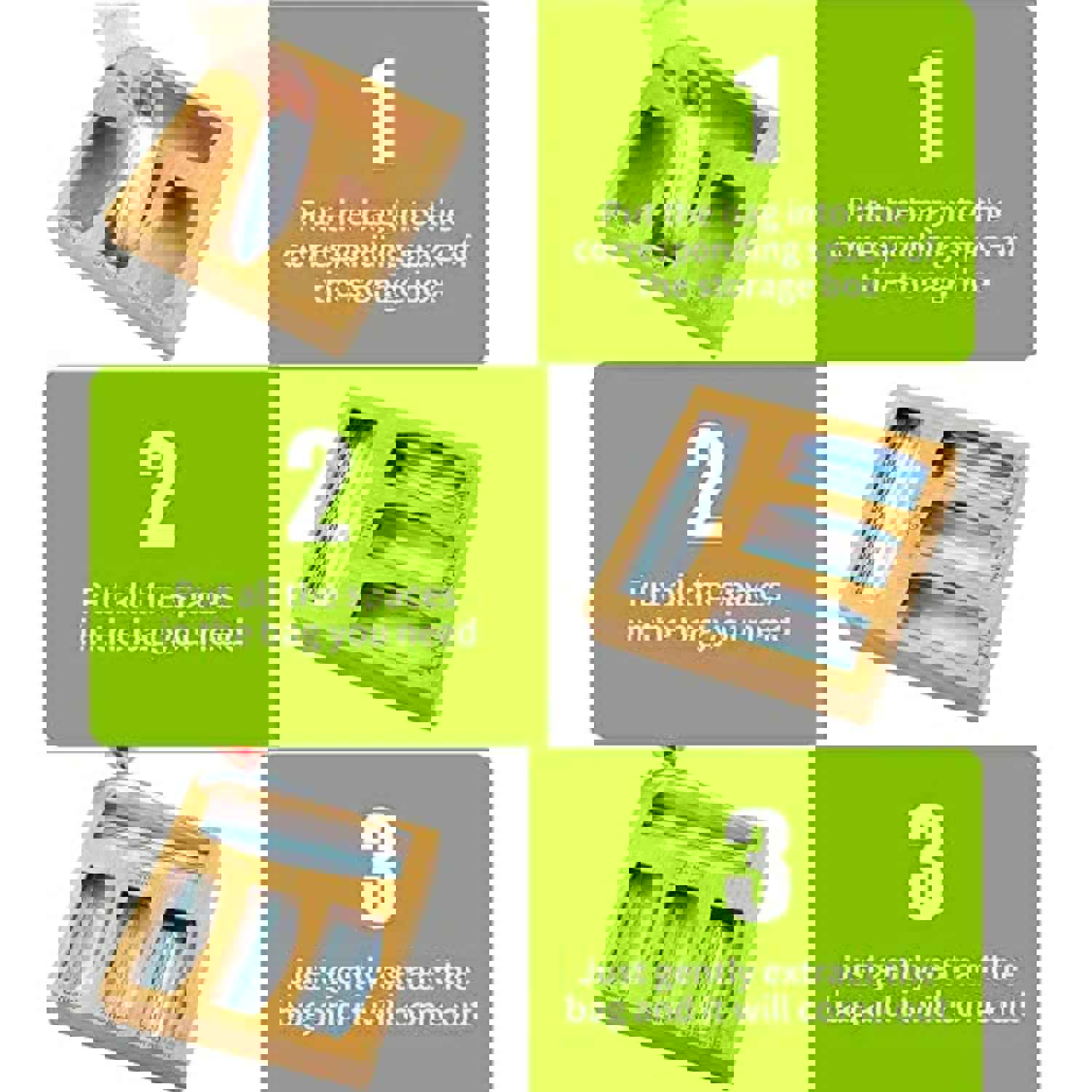 Ailker Food Ziplock Bag Storage Organizer - Premium Bamboo Wood Kitchen Drawer Organizer (4 Pack)