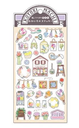 Small Birds Sticker Flower - Japanese Paper Cotton Decorative Sticker