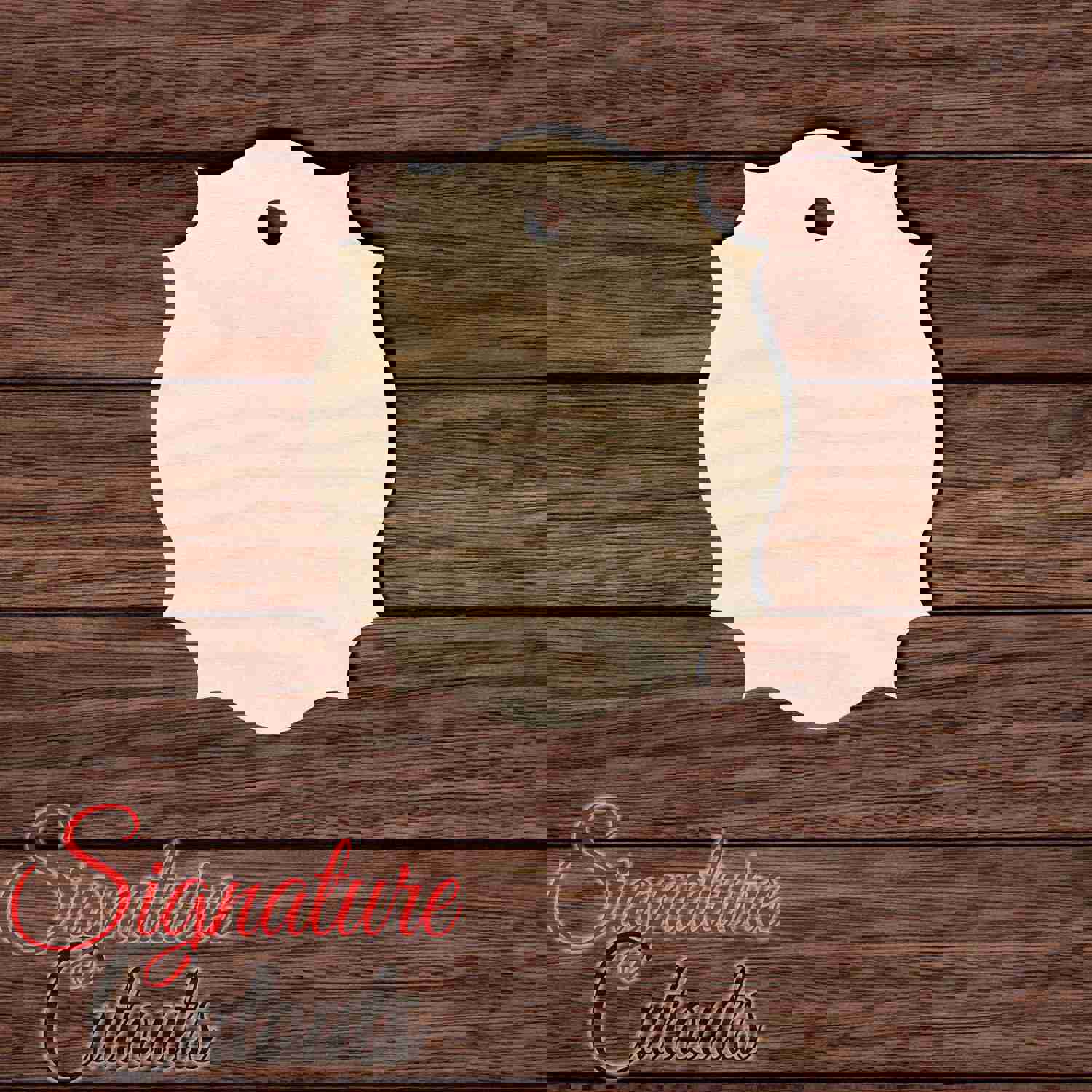 Wooden Gift Tag 022 Shape Cutout for DIY Crafting